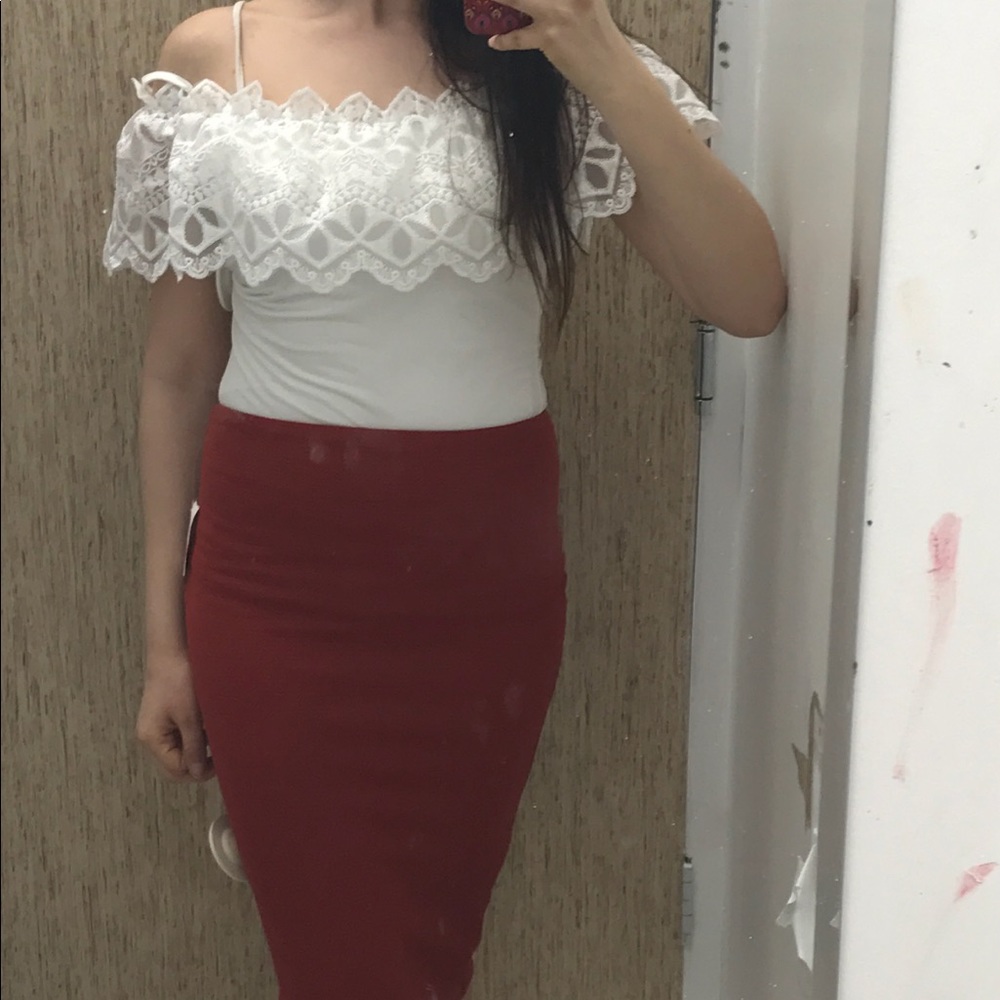 Elegant outfit- top and pencil skirt